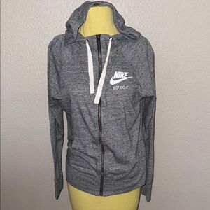 Nike Women's Heather Gray Zip-Up Hoodie